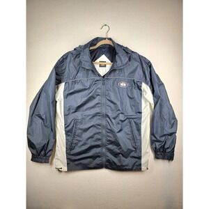 St. Michaels Maryland Windbreaker Jacket Men's Medium Navy Blue Full Zip Hooded